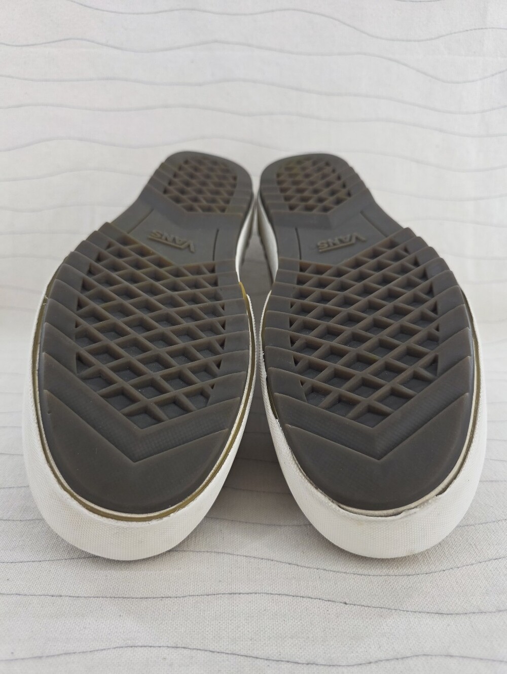 Vans Womens Old Skool Stacked Canvas Taupe Cream Platform Sneakers Shoes Size 9 - Picture 15 of 16